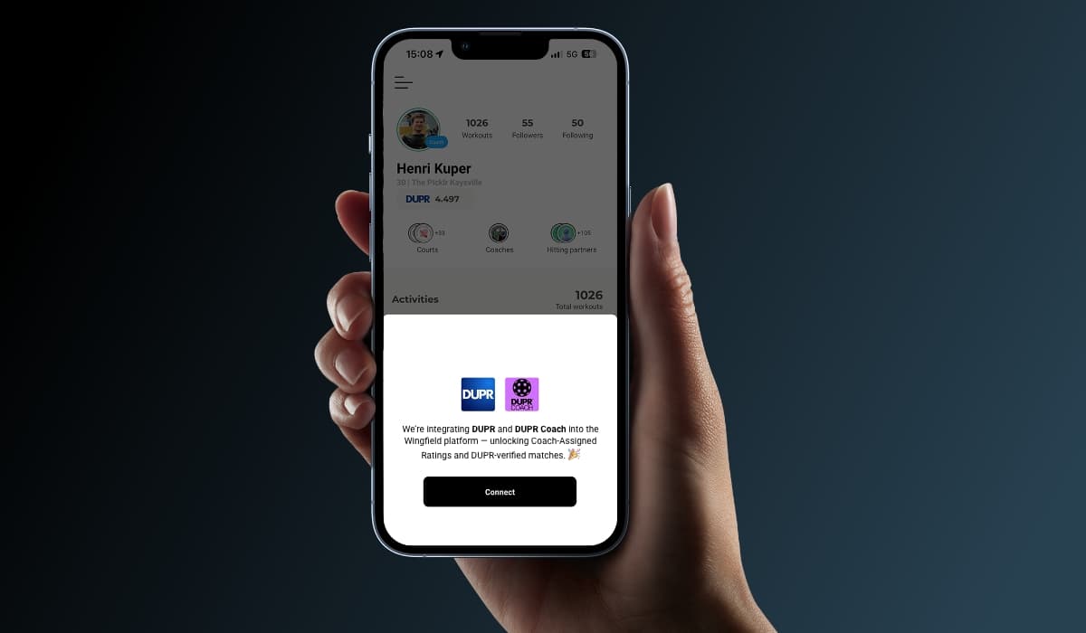 App Screen to connect to DUPR