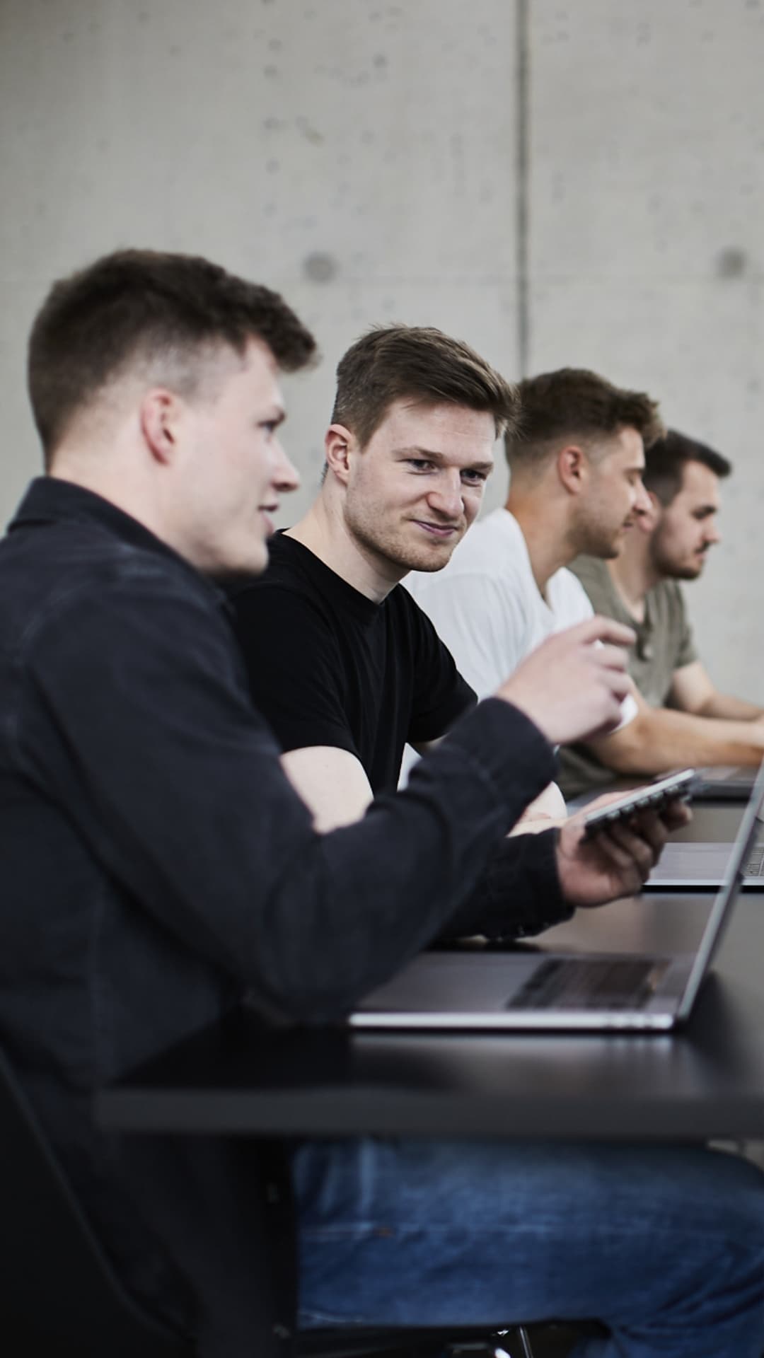 Wingfield employees in a coworking space